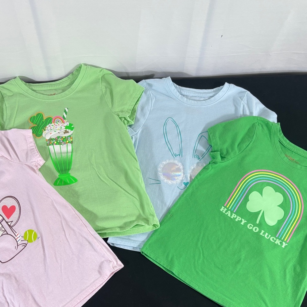 Lot of Cat & Jack Girls Size XS (4/5) tee shirts